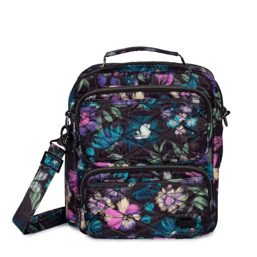 Lug Compass Crossbody-Bloom Black-NWT